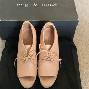 rag & bone SAHARA WEDGE NUDE SIZE 37